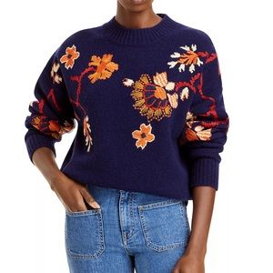 Vanessa Bruno Soave Floral Embroidered Sweater